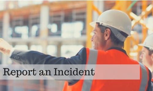 Report an incident construction worker pointing